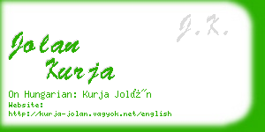 jolan kurja business card